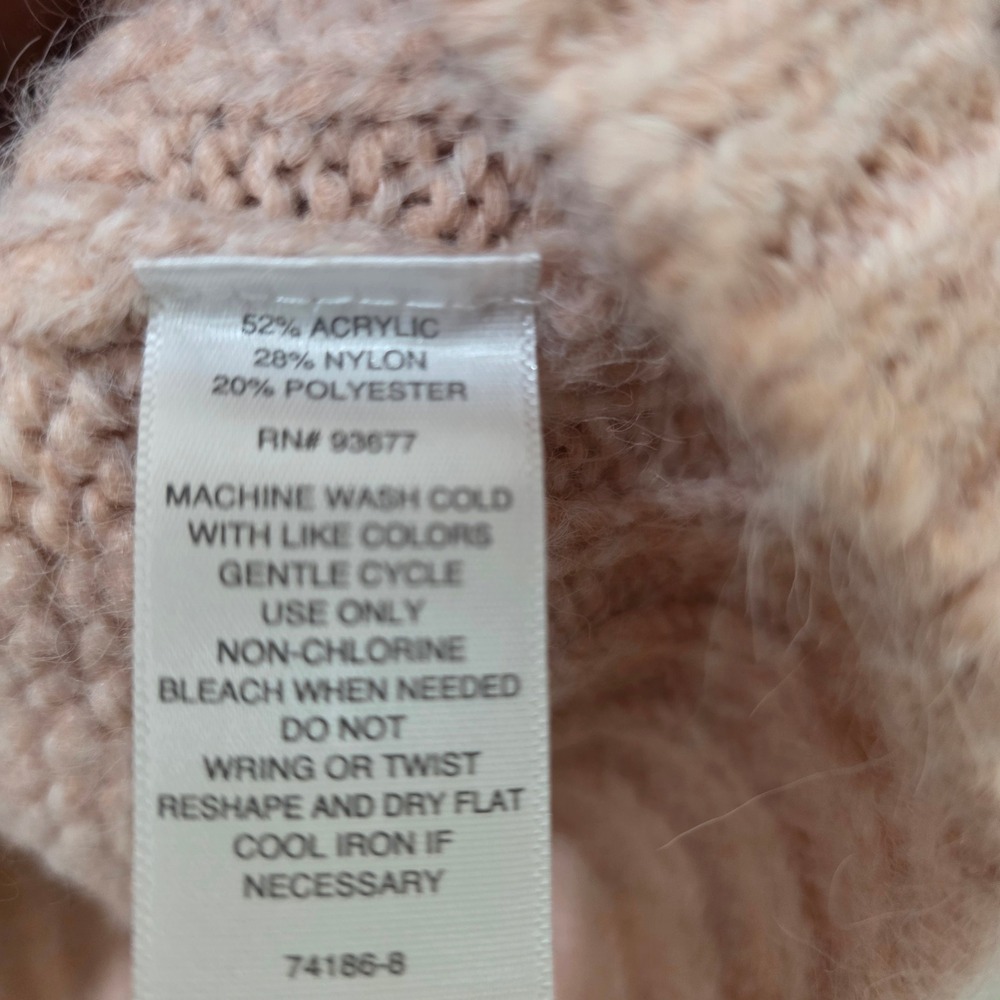 balletcore Liz Claiborne Sweater Women Pink V-Neck Chunky Knit Chevron softgirl - Picture 6 of 8
